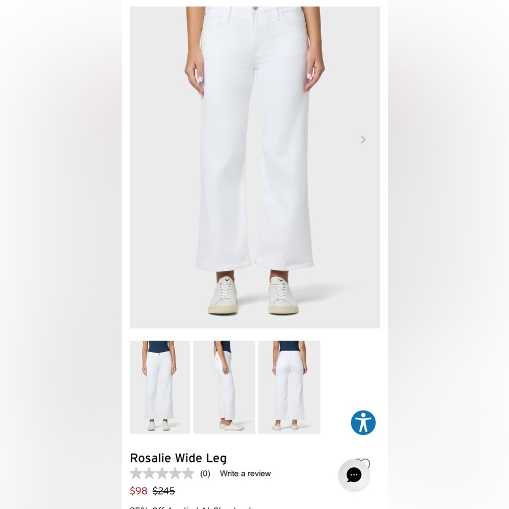 Hudson Jeans White Denim with Subtle Stitching Detail